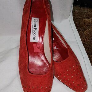 Evan-Picone Red Suede Shoes